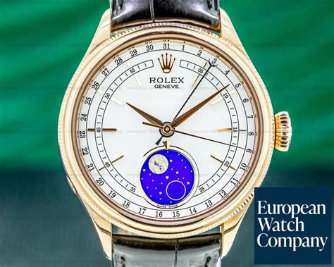 rolex 50535 cellini moonphase 18k rose gold